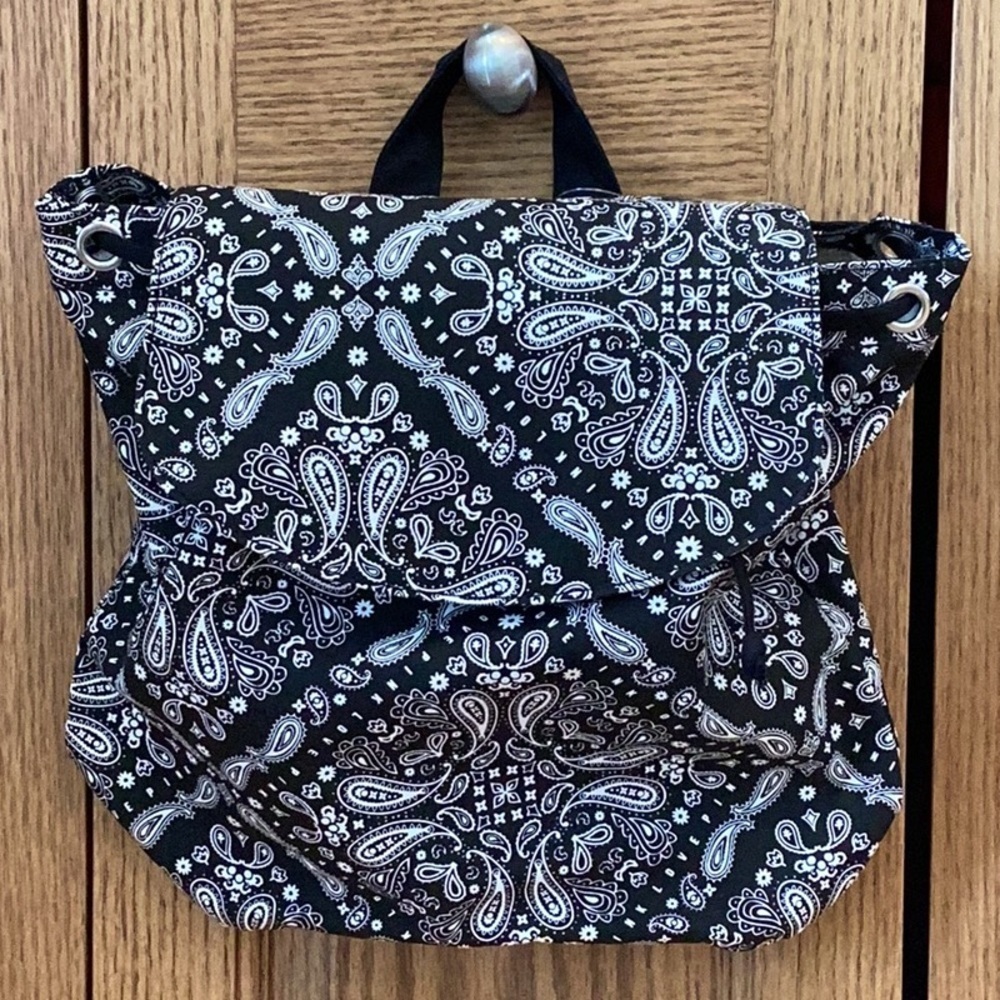 Pink Victoria’s Secret black and white paisley mini backpack. ❗️New with tags ❗️